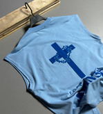 وست باکسی مدل Jesus رنگ آبی روشن کد W-59