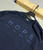 تیشرت باکسی مدل HOPE رنگ سرمه ای کد H-90