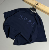 تیشرت باکسی مدل HOPE رنگ سرمه ای کد H-90