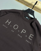 تیشرت باکسی مدل HOPE رنگ قهوه ای موکا کد H-91