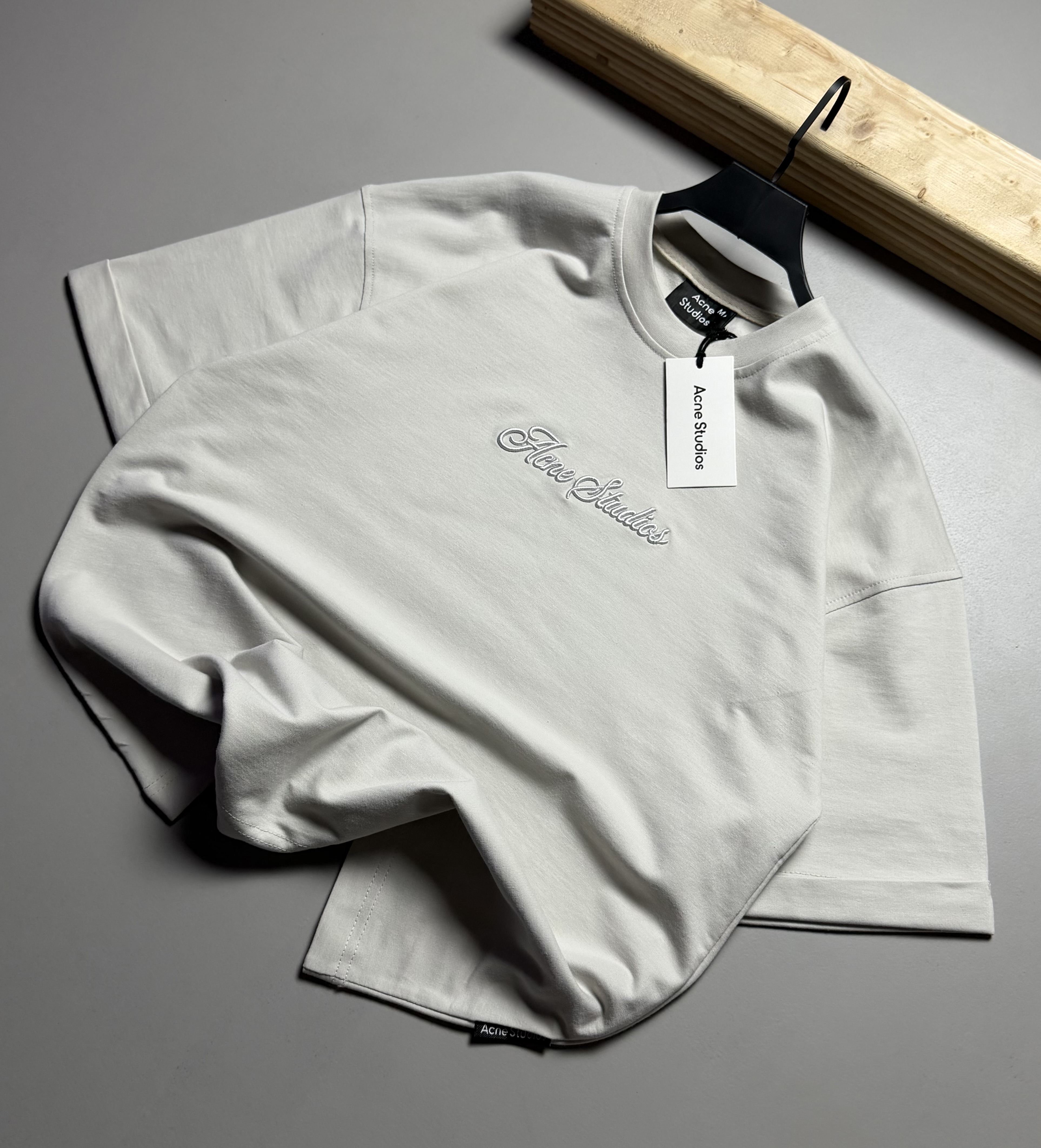 تیشرت باکسی مدل Acne Studios رنگ کرم استخوانی کد 390