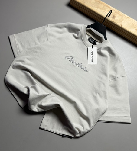 تیشرت باکسی مدل Acne Studios رنگ کرم استخوانی کد 390