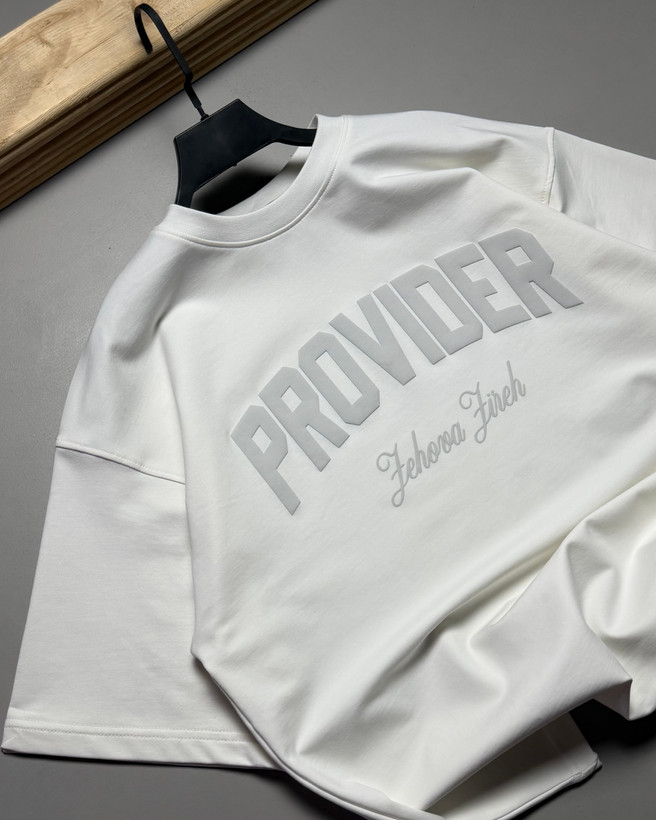 تیشرت باکسی مدل PROVIDER رنگ سفید کد 42