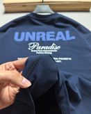 تیشرت باکسی مدل UNREAL رنگ سرمه ای کد 251