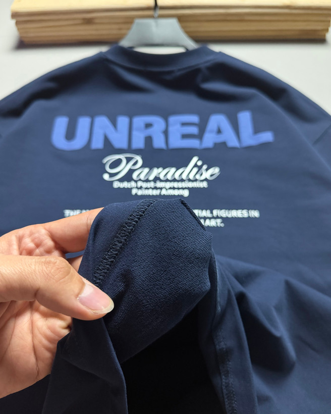 تیشرت باکسی مدل UNREAL رنگ سرمه ای کد 251