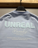 تیشرت باکسی مدل UNREAL رنگ آبی روشن کد 251