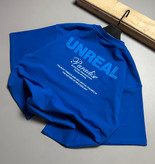 تیشرت باکسی مدل UNREAL رنگ آبی شالی کد 251