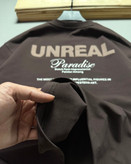 تیشرت باکسی مدل UNREAL رنگ قهوه اي موكا کد 251