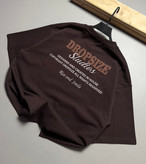 تیشرت باکسی مدل Dropsize رنگ قهوه ای موکا کد 338