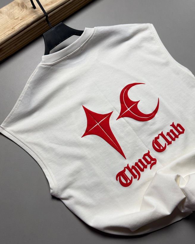 وست باکسی مدل Thug Club رنگ سفيد کد 623
