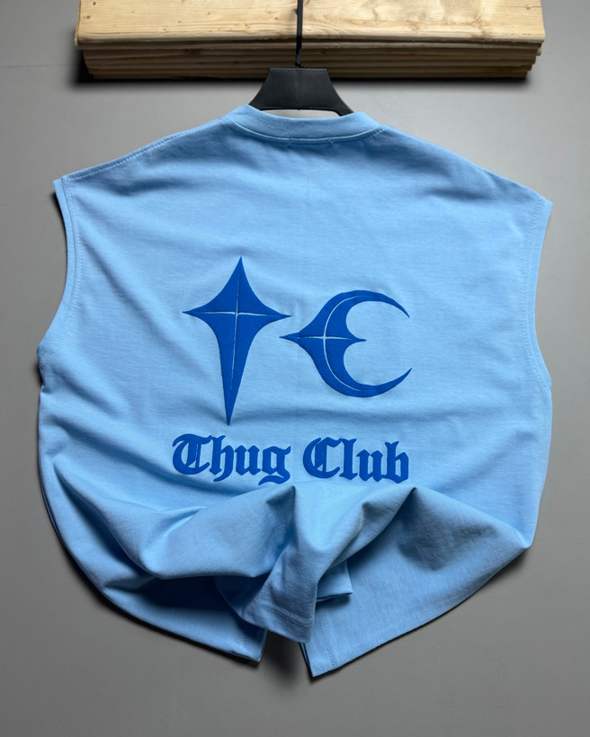 وست باکسی مدل Thug Club رنگ آبي کد 623