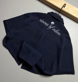 پیراهن باکسی مازراتي مدل گلدوزی رنگ سرمه ای کد 124