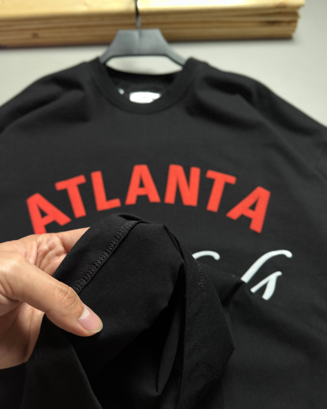 تیشرت قواره باکسی مدل ATLANTA رنگ مشكي کد 834