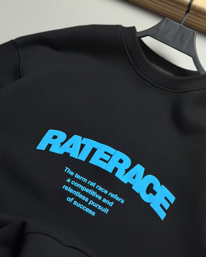 دورس باکسی سه نخ پنبه مدل RATERACE رنگ مشکی کد 422