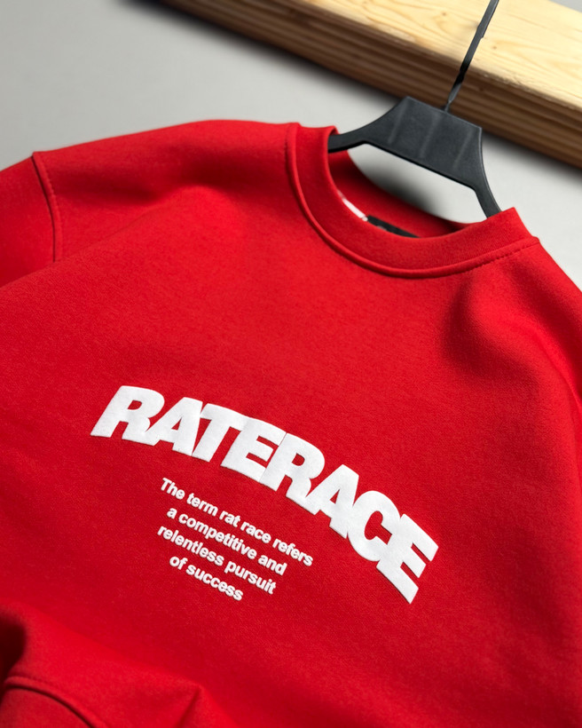 دورس باکسی سه نخ پنبه مدل RATERACE رنگ قرمز کد 422
