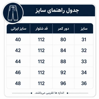 شلوار جین مدل بگ رنگ آبی تیره کد 5068