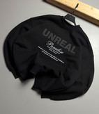 دورس باکسی سه نخ پنبه مدل UNREAL رنگ مشکی کد 443