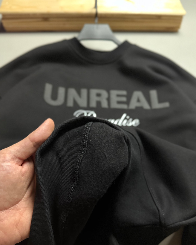 دورس باکسی سه نخ پنبه مدل UNREAL رنگ مشکی کد 443
