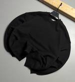 دورس باکسی سه نخ پنبه مدل بیسیک رنگ مشکی کد 440